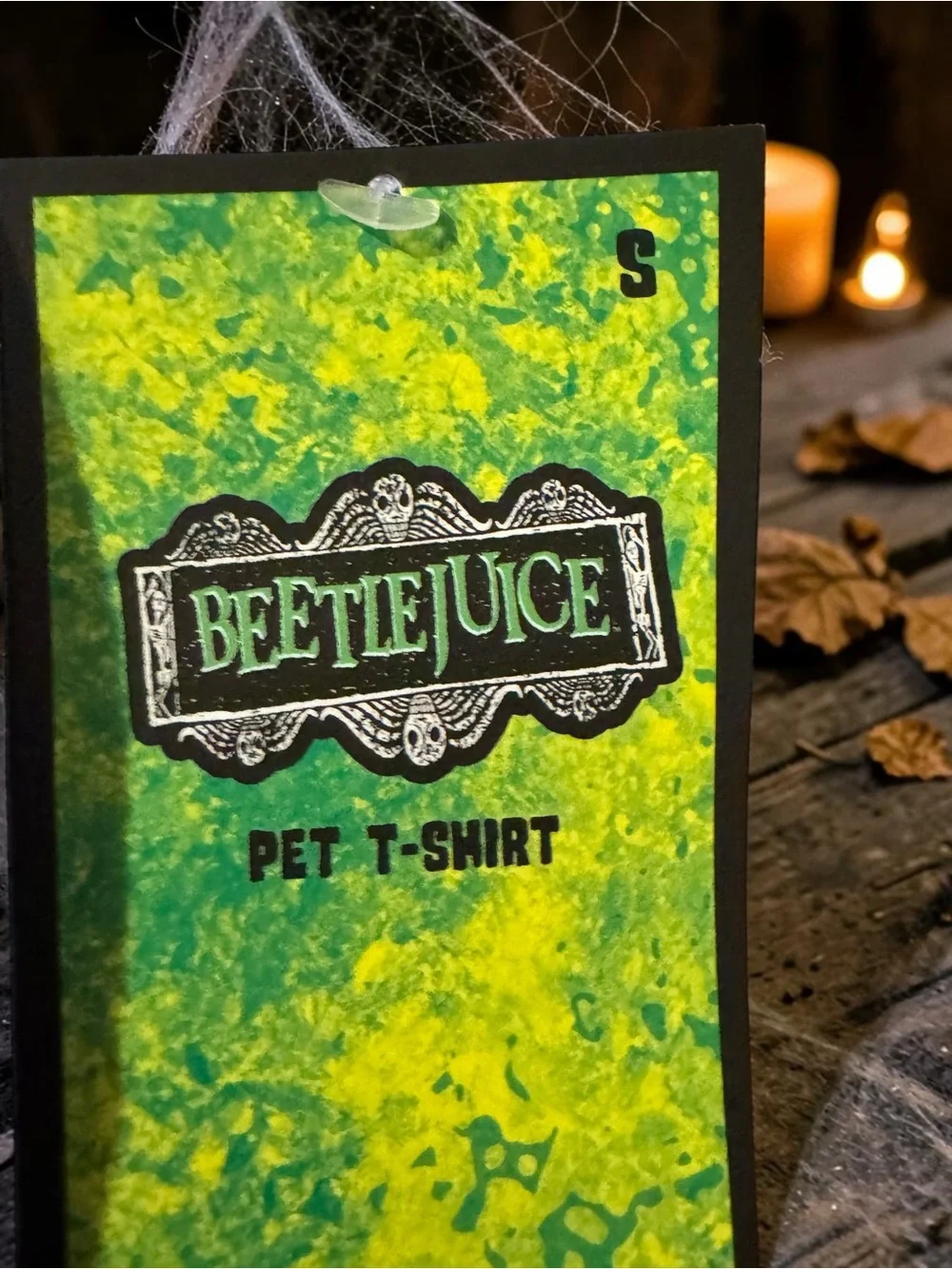 Beetlejuice Pet Dog T-Shirt Size Small Halloween Movie Shirt NWT